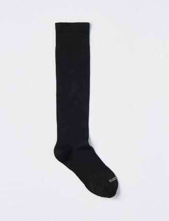 NZ Sock Co. Compression Flight Socks, Black, 4-9 product photo