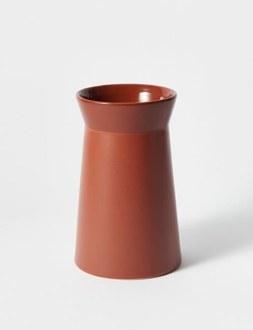 M&Co Architecture Vase, 21cm, Rust product photo