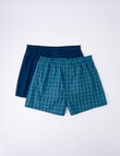 Chisel Cotton Boxer, 2-Pack, Teal & Blue product photo View 04 S