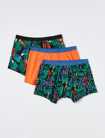 Blue Ink Jungle Tiger Print Trunk, 3-Pack, 2 - 16 product photo