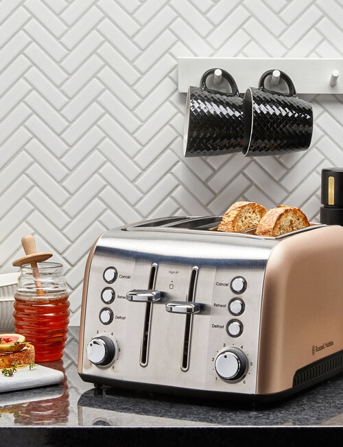 Russell Hobbs Brooklyn 4 Slice Toaster, Champagne, RHT94CHM product photo View 02 L