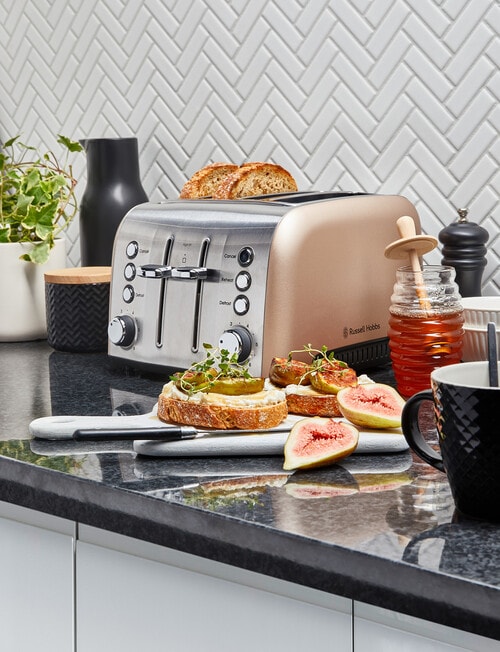 Russell Hobbs Brooklyn 4 Slice Toaster, Champagne, RHT94CHM product photo View 04 L