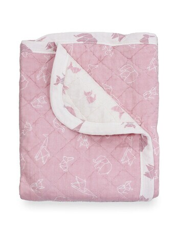 Bubba Blue Bamboo Muslin Blanket, Origami Berry product photo