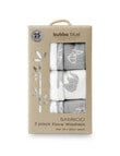 Bubba Blue Bamboo 3 Pack Face Washer, Origami Grey product photo View 03 S
