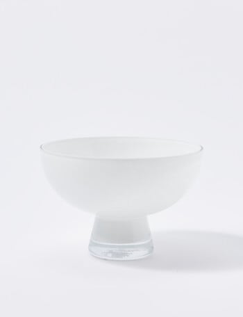 M&Co Vela Glass Bowl, Cloud product photo
