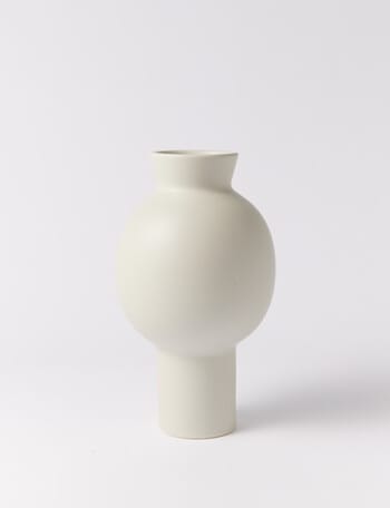 M&Co Bay Vase, 30cm, Stone product photo