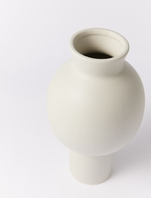 M&Co Bay Vase, 30cm, Stone product photo View 02 L
