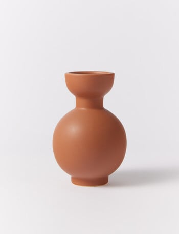 M&Co Bay Vase, 18cm, Rust product photo