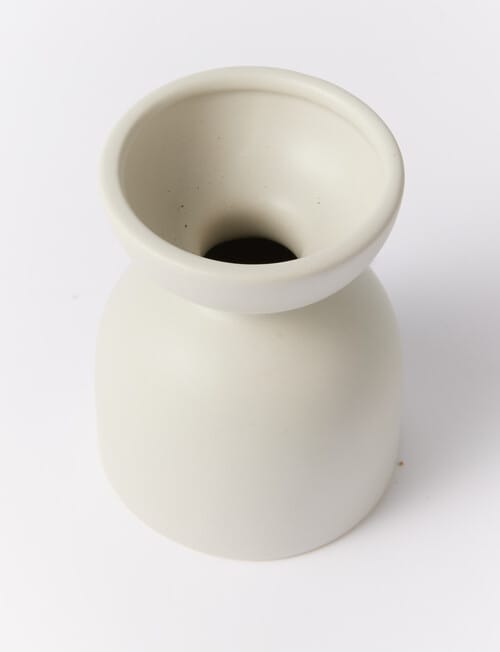 M&Co Bay Vase, 14cm, Stone product photo View 02 L