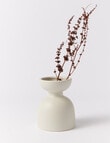 M&Co Bay Vase, 14cm, Stone product photo View 03 S