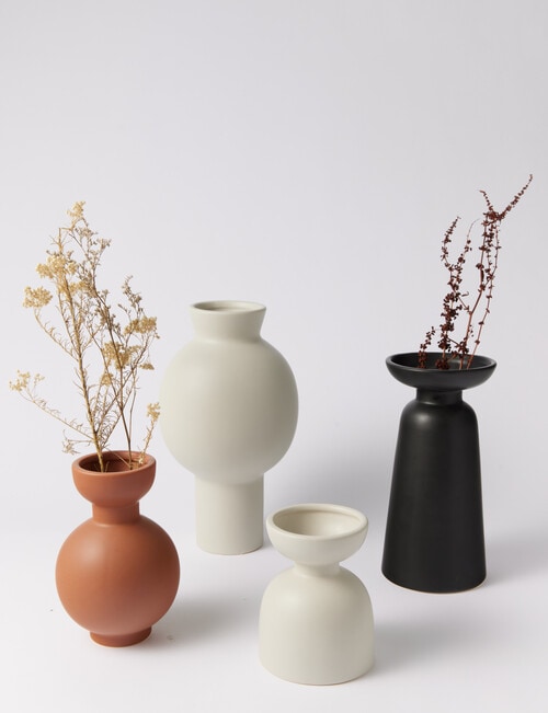 M&Co Bay Vase, 14cm, Stone product photo View 04 L