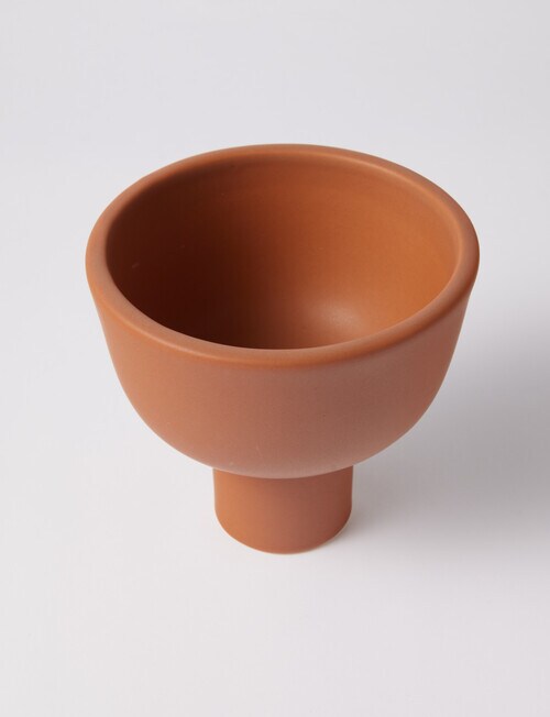M&Co Bay Pedestal Bowl, Rust product photo View 02 L