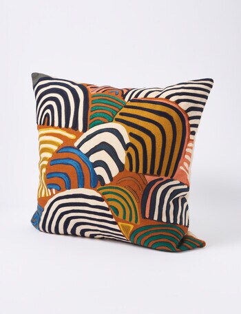 M&Co Artist Print & Embroidered Cushion product photo