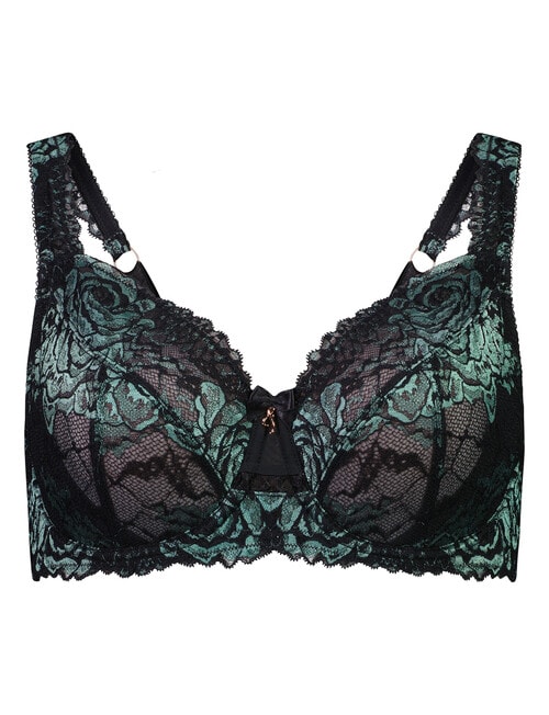 Fayreform Eloquence Underwire Bra, Black & Deep Lake, C-G product photo View 03 L