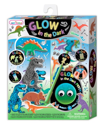 Hot Focus Dinosaur Glow In The Dark Slime Art Set product photo