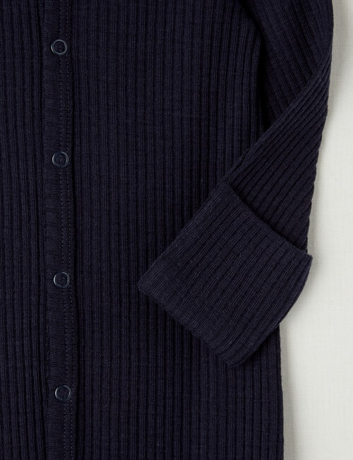 Milly & Milo Essentials Merino Sleepsuit, Navy Blue product photo View 02 L