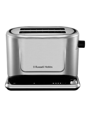 Russell Hobbs Stainless Steel 2-Slice in Grey with Glass Accent