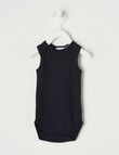 Milly & Milo Essentials Merino Sleeveless Bodysuit, Navy Blue product photo