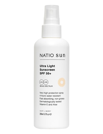 Natio Ultra Light Spray Sunscreen SPF 50+, 200ml product photo