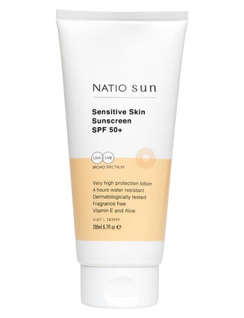 Natio Sensitive Skin Sunscreen SPF 50+, 200ml product photo