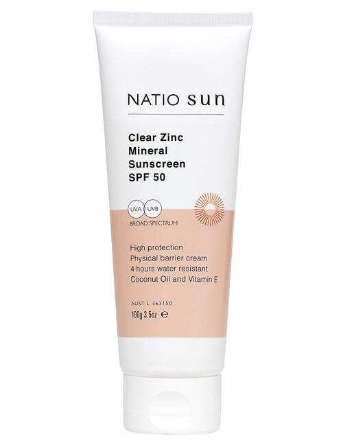 Natio Clear Zinc Mineral Sunscreen SPF 50, 100g product photo