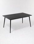 LUCA Furniture Amalfi Dining Table 1.5m, Black product photo