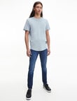 Calvin Klein Badge Turn Up Sleeve Tee, Blue product photo View 02 S