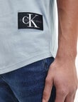 Calvin Klein Badge Turn Up Sleeve Tee, Blue product photo View 03 S