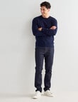 North South Merino Crew Neck Jumper, Navy product photo View 06 S