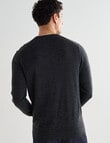 North South Merino Crew Neck Jumper, Charcoal product photo View 02 S