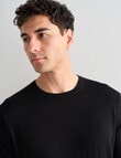 North South Merino Crew Neck Jumper, Black product photo View 04 S