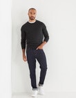 North South Merino Crew Neck Jumper, Charcoal product photo View 03 S