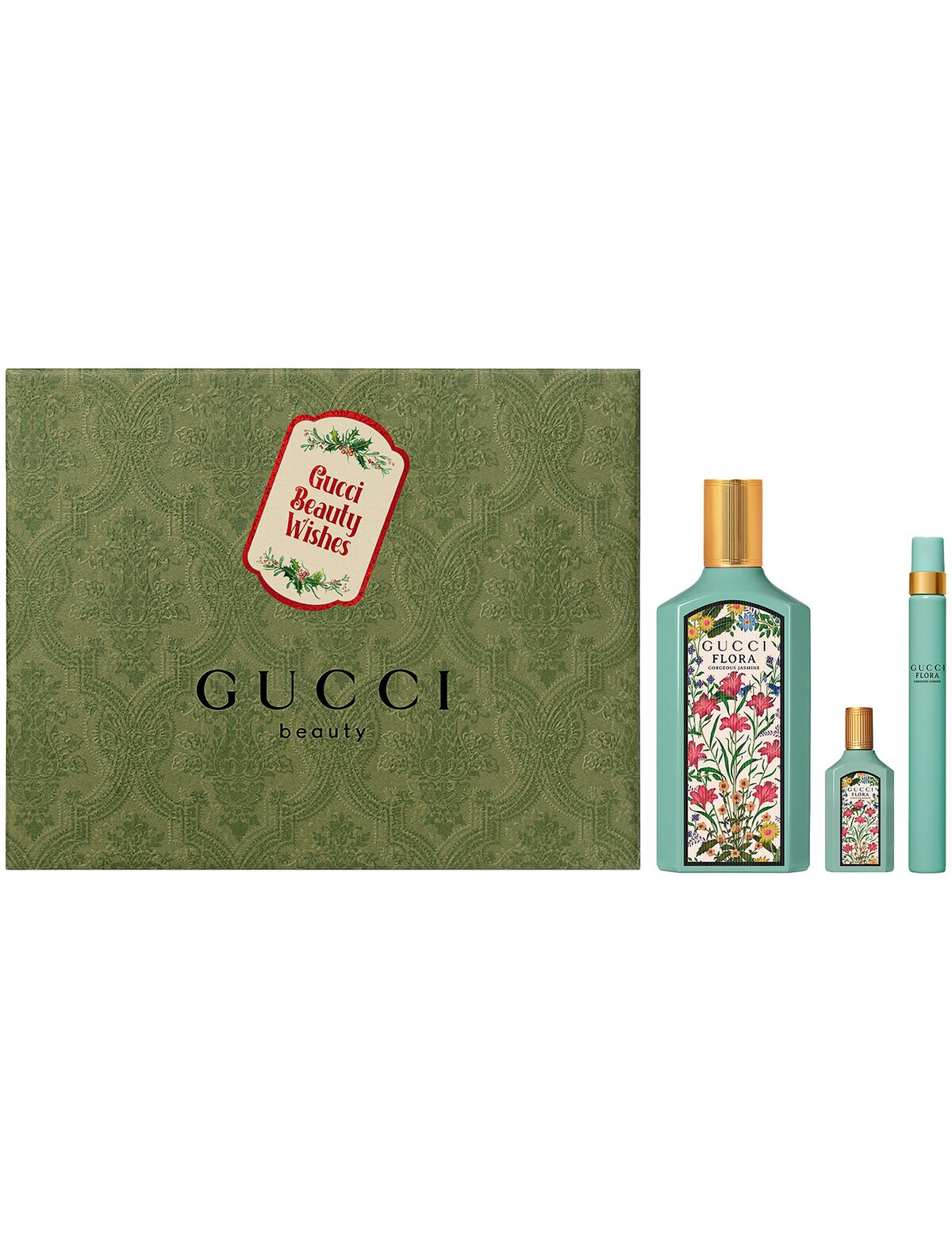 Gucci Flora Gorgeous Jasmine Edp 3 Piece Gift Set - Gift Sets