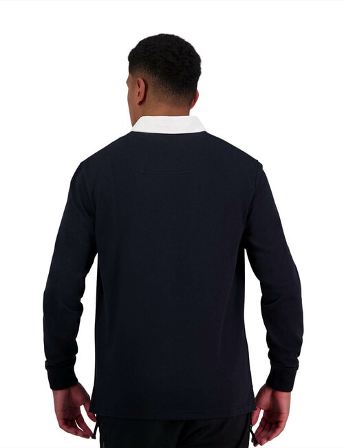 Canterbury Yarn Dye Long Sleeve Rugby, Black, S product photo View 02 L