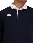 Canterbury Yarn Dye Long Sleeve Rugby, Black, S product photo View 03 S