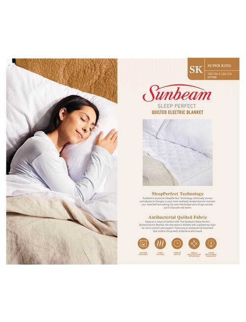 Sunbeam Sleep Perfect Quilted Electric Blanket, Super King product photo View 02 L