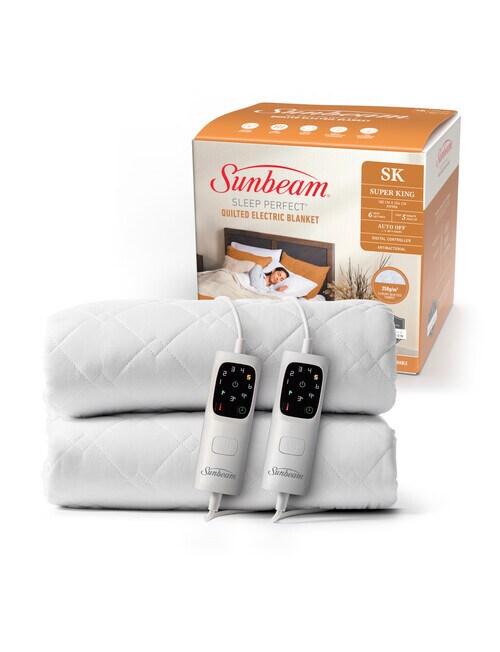 Sunbeam Sleep Perfect Quilted Electric Blanket, Super King Electric