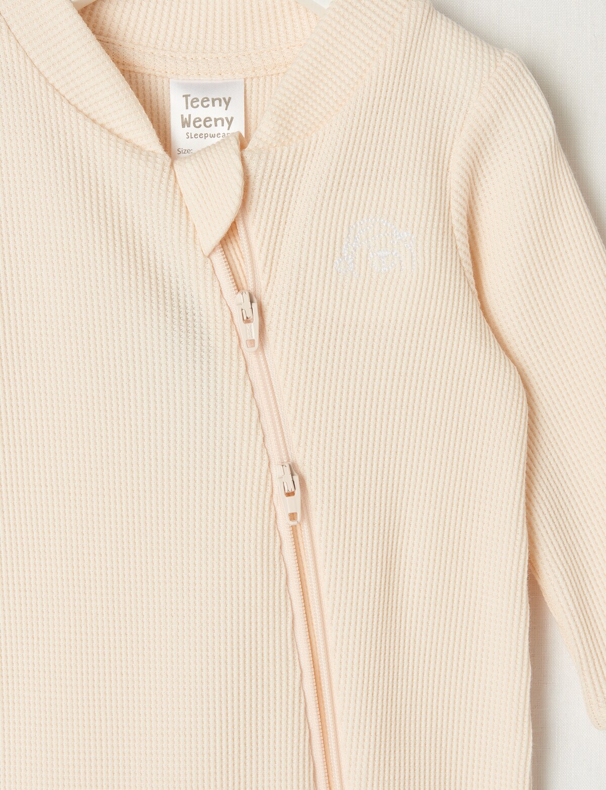 Teeny Weeny Sleep Waffle Sleepsuit, Meringue Sleepwear