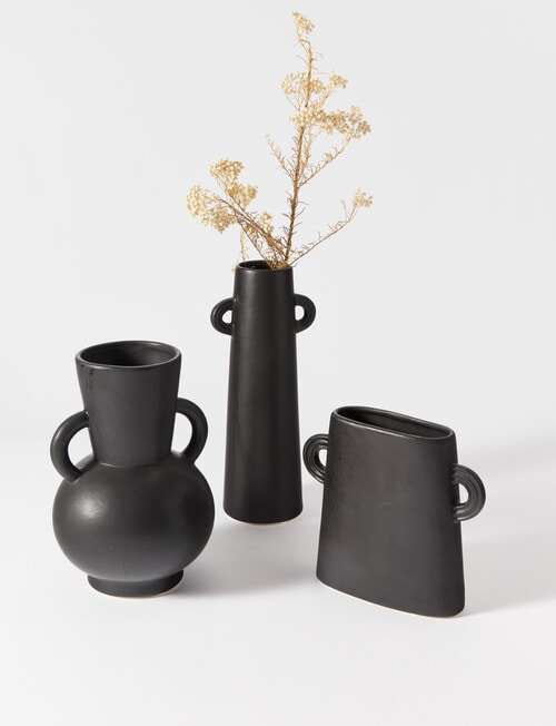 M&Co Venice Vase, 20cm, Black product photo View 03 L