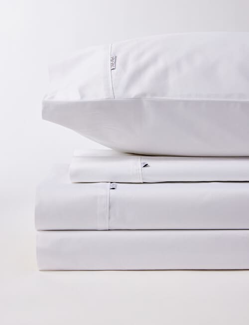 Kate Reed Lowell 500TC Sateen Fitted Sheet, White product photo View 03 L