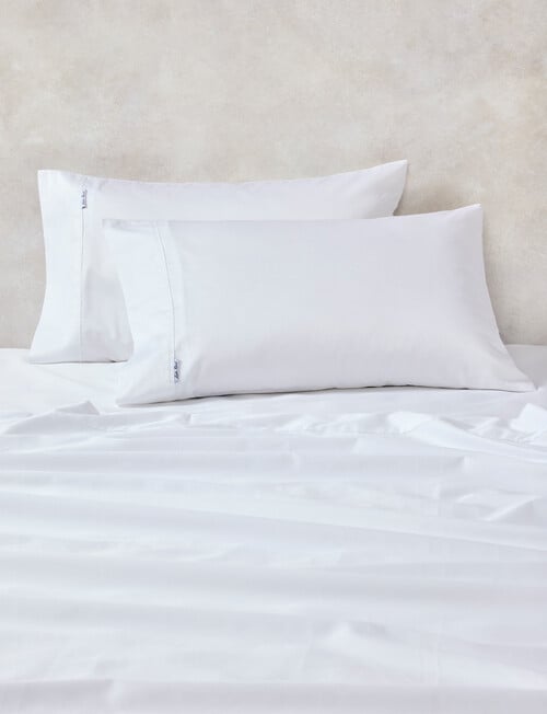 Kate Reed Lowell 500TC Sateen Standard Pillowcase Pair, White product photo
