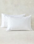 Kate Reed Lowell 500TC Sateen Standard Pillowcase Pair, White product photo View 03 S