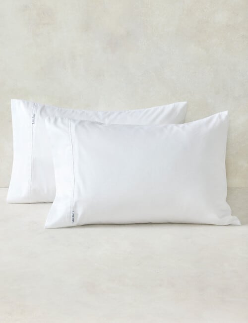 Kate Reed Lowell 500TC Sateen Standard Pillowcase Pair, White product photo View 03 L