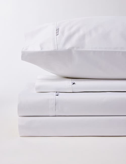 Kate Reed Lowell 500TC Sateen Standard Pillowcase Pair, White product photo View 04 L