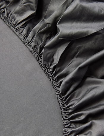 Kate Reed Lowell 500TC Sateen Fitted Sheet, Charcoal product photo