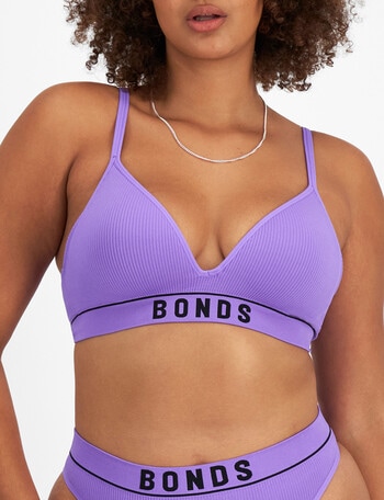 Bonds Retro Rib Wirefree, Tee Bra, Hyper Violet product photo