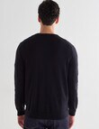 North South Merino V Neck Jumper, Black product photo View 02 S