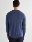 North South Merino V Neck Jumper, Denim Marle product photo View 02 S