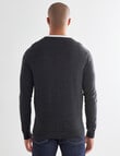 North South Merino V-Neck Jumper, Charcoal product photo View 02 S