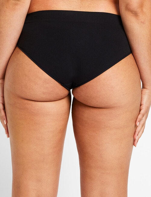 Bonds Seamfree Midi Brief, Black, 8-18 product photo View 03 L